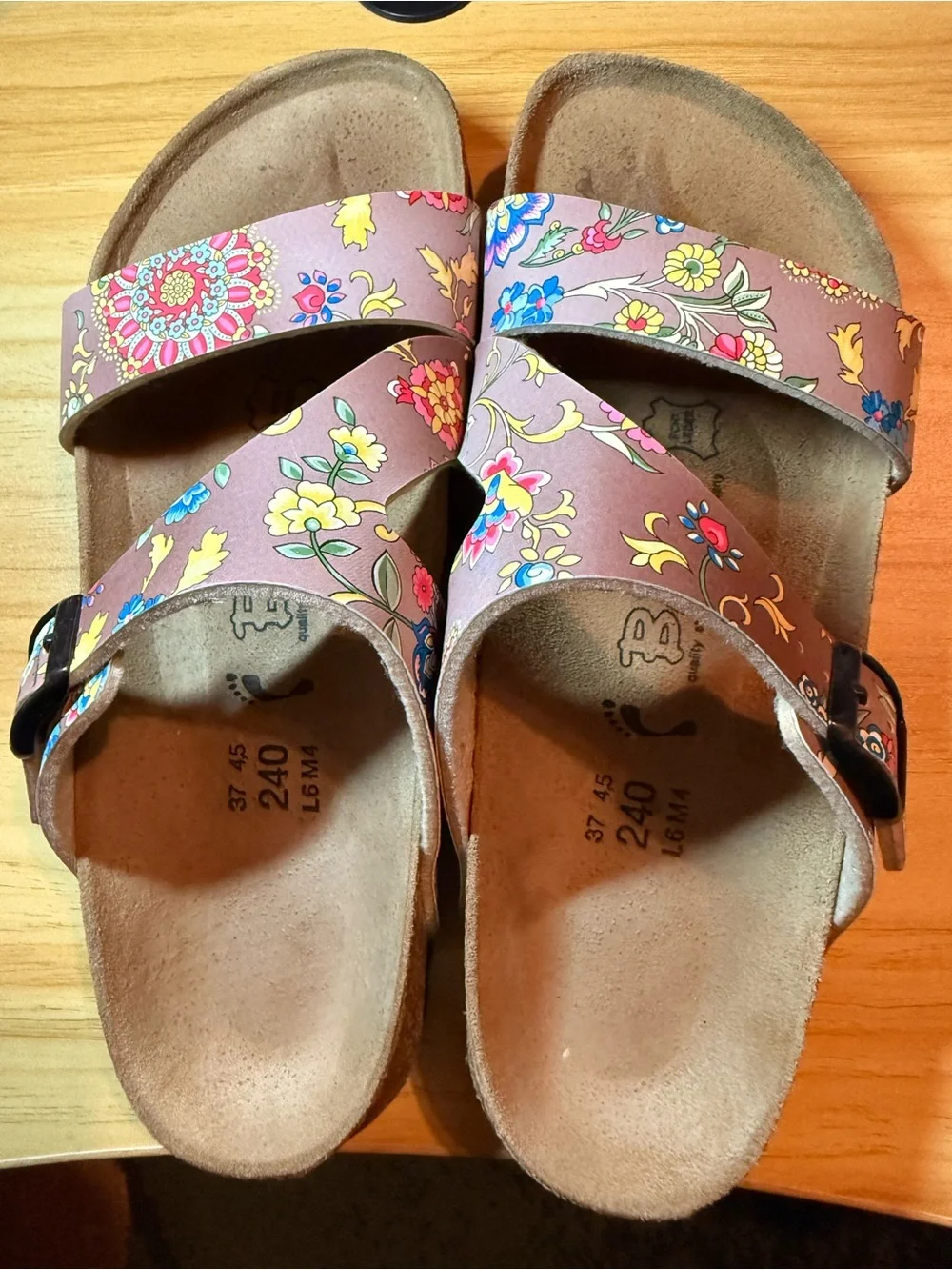 Birkenstock Suede Tan Footbed Slip-On